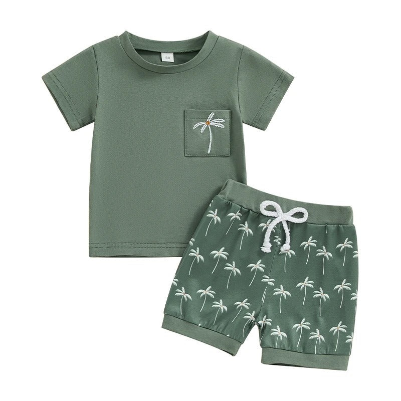Barnesett "Auntie's Little Dude" - Blå