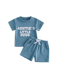 Kids Loungewear Set Boys Short-sleeve Top And Shorts Two-piece Set