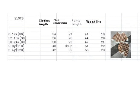 Boys' Chessboard Plaid Sweater Trousers Suit