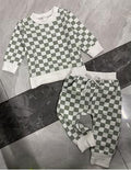 Rutete Barnesett - Svart