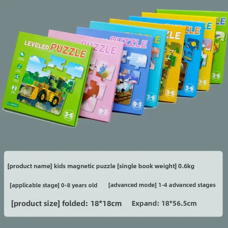 Advanced Book Style Magnetic Puzzle Three in One Early Education Gift for Boys And Girls Kindergarten Intelligence Toys Gifts