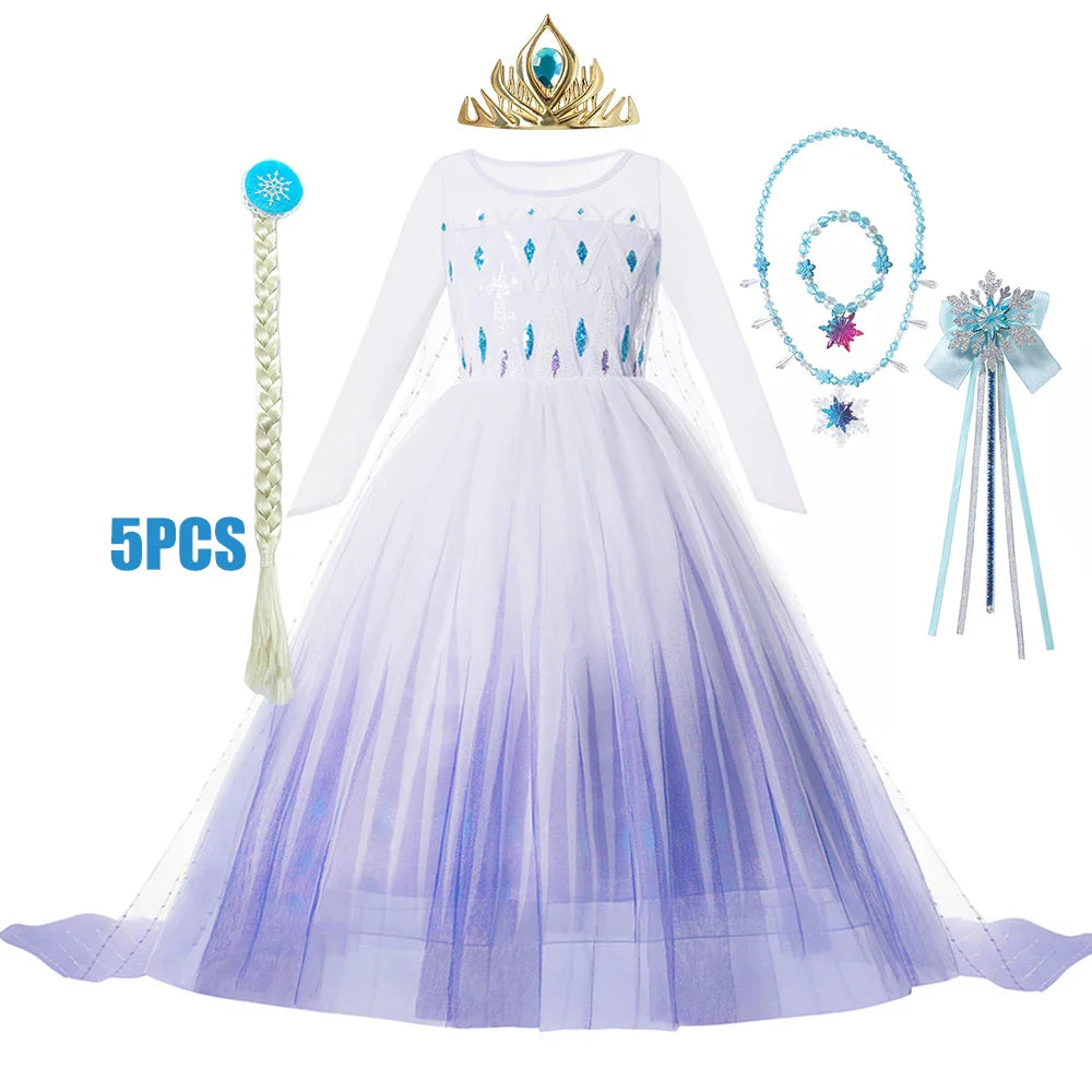 Prinsessekjole Frost - Komplett Sett 3 deler
