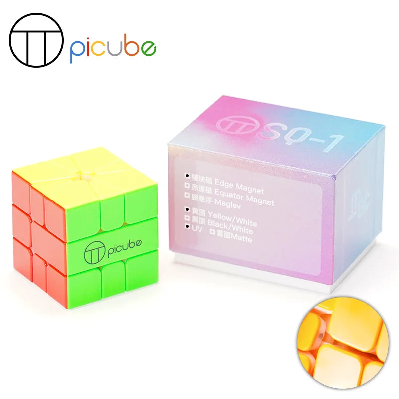 [Picube customized]YJ MGC SQ1 3x3x3 YongJun Square-1 Magnetic Cube Square1 Puzzle Cubes Square One Educational Toys for children