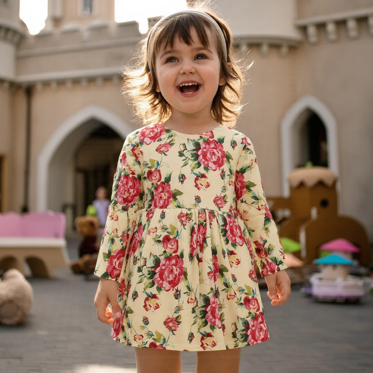 Kids Dress Floral Princess Girl Dress Spring Casual Autumn Kids Clothing