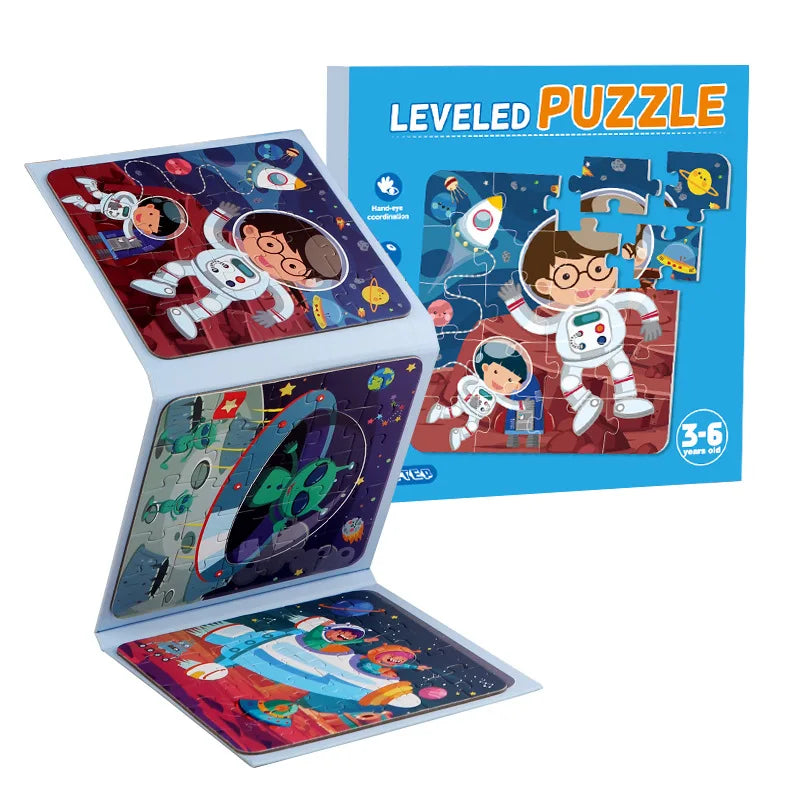 Advanced Book Style Magnetic Puzzle Three in One Early Education Gift for Boys And Girls Kindergarten Intelligence Toys Gifts