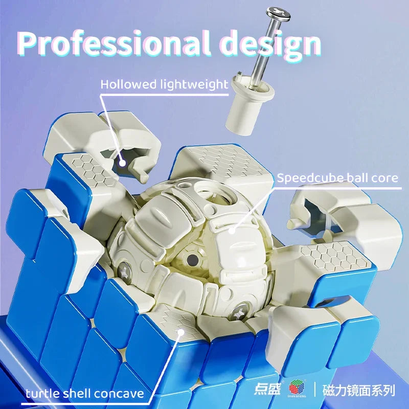 Diansheng 4x4 Mirror Ball Core Cube Magnetic Magic Speed Cube Fidget Toys DianSheng Mirror 4x4 Cubo Magico Puzzle