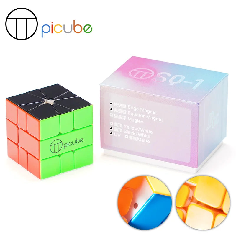 [Picube customized]YJ MGC SQ1 3x3x3 YongJun Square-1 Magnetic Cube Square1 Puzzle Cubes Square One Educational Toys for children