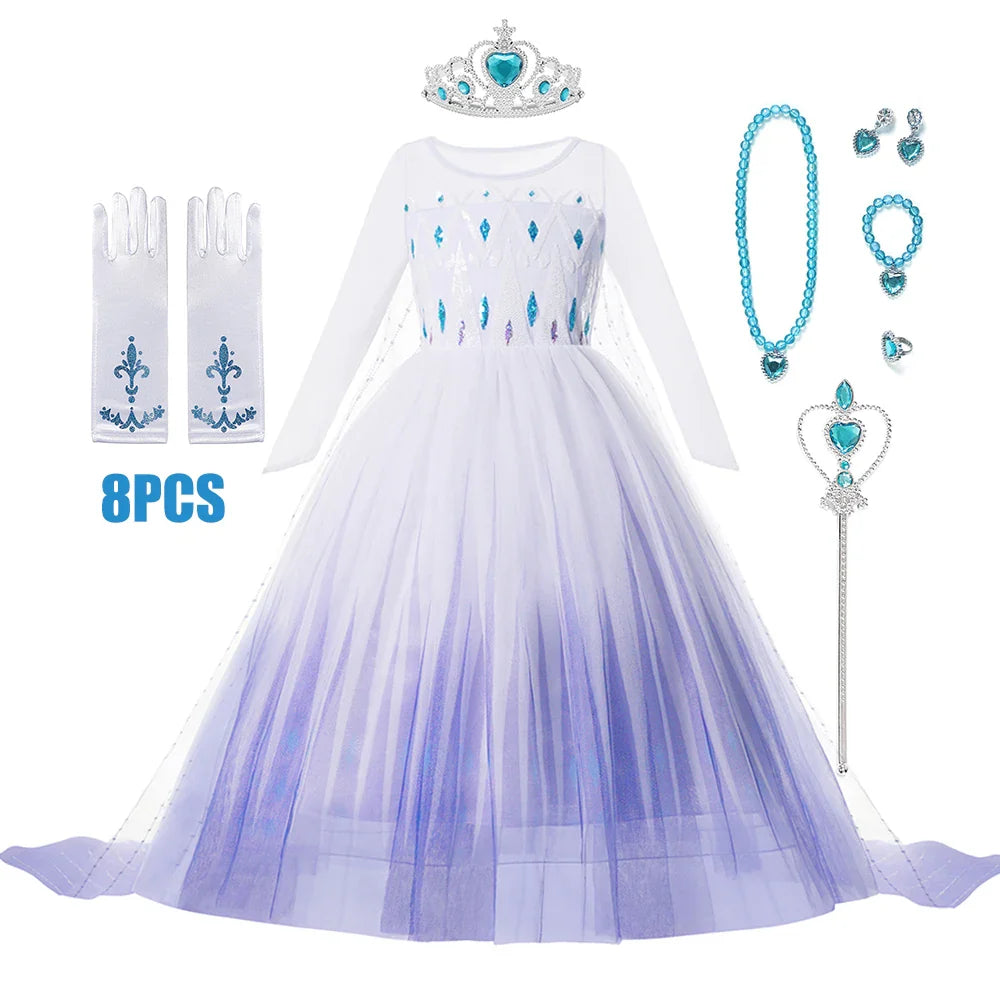 Prinsessekjole Frost med LED-lys