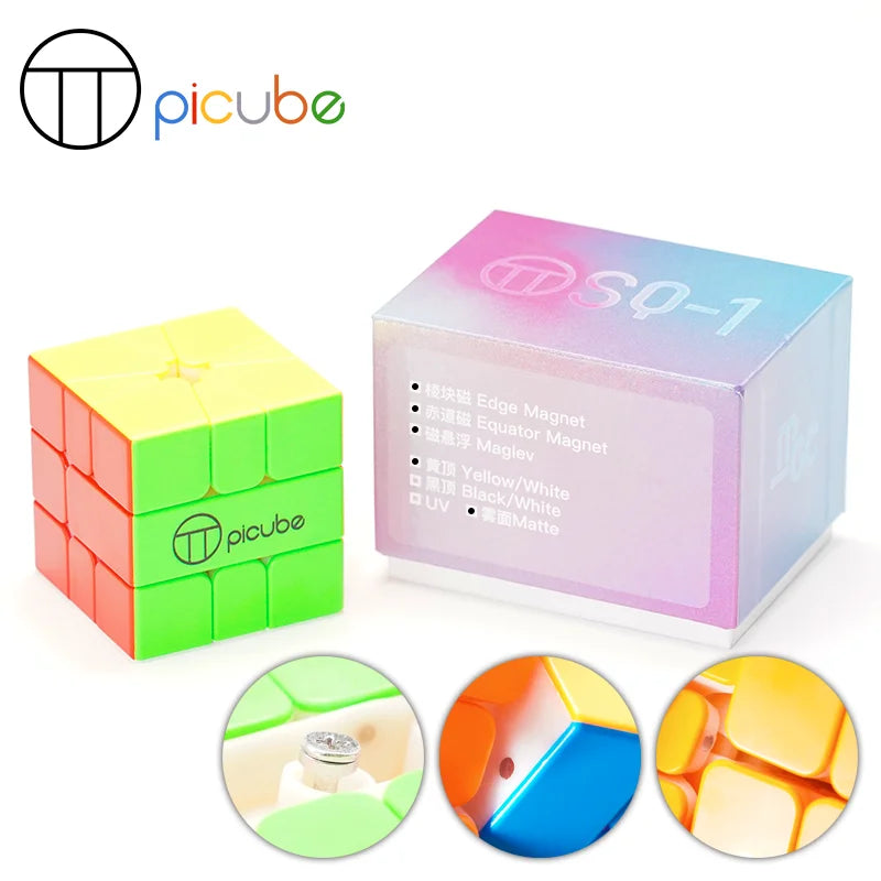 [Picube customized]YJ MGC SQ1 3x3x3 YongJun Square-1 Magnetic Cube Square1 Puzzle Cubes Square One Educational Toys for children