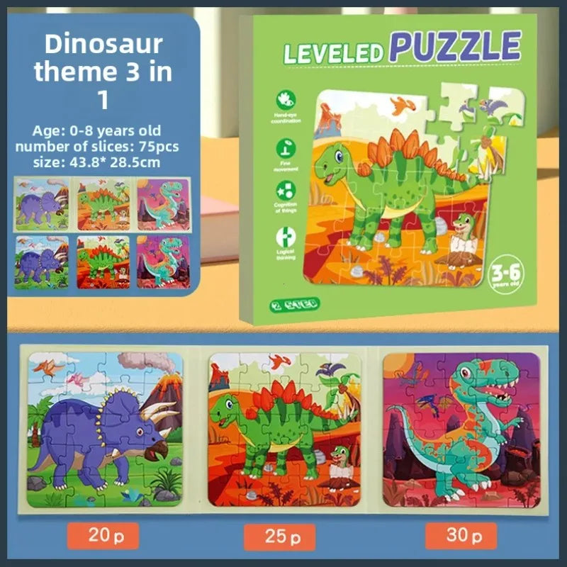 Advanced Book Style Magnetic Puzzle Three in One Early Education Gift for Boys And Girls Kindergarten Intelligence Toys Gifts