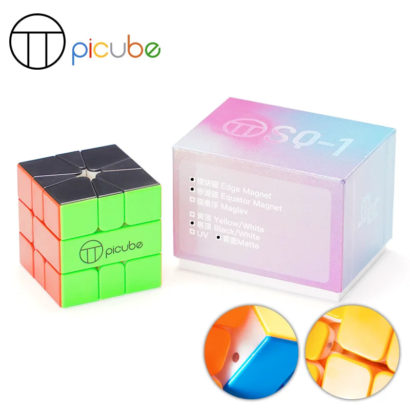 [Picube customized]YJ MGC SQ1 3x3x3 YongJun Square-1 Magnetic Cube Square1 Puzzle Cubes Square One Educational Toys for children