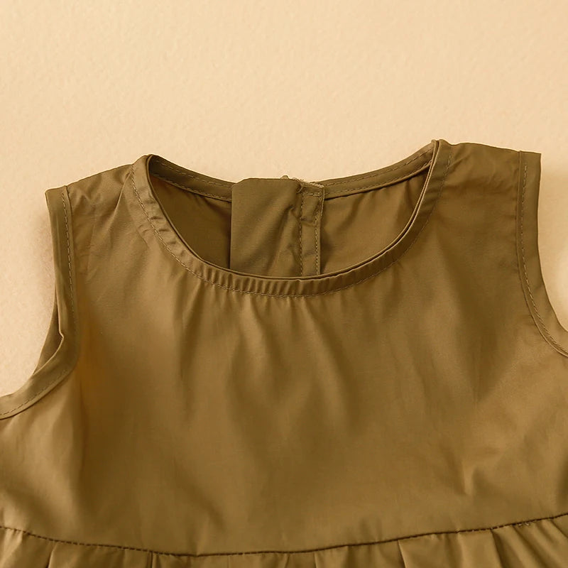 Fashion Girls Cotton Large Skirt Fairy Dress Summer Children's Clothing Kids Sleeveless Korean style Sweet Cool Princess dresses