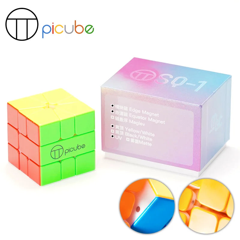 [Picube customized]YJ MGC SQ1 3x3x3 YongJun Square-1 Magnetic Cube Square1 Puzzle Cubes Square One Educational Toys for children