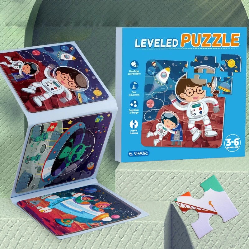 Advanced Book Style Magnetic Puzzle Three in One Early Education Gift for Boys And Girls Kindergarten Intelligence Toys Gifts