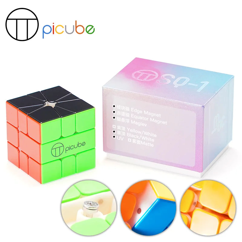 [Picube customized]YJ MGC SQ1 3x3x3 YongJun Square-1 Magnetic Cube Square1 Puzzle Cubes Square One Educational Toys for children