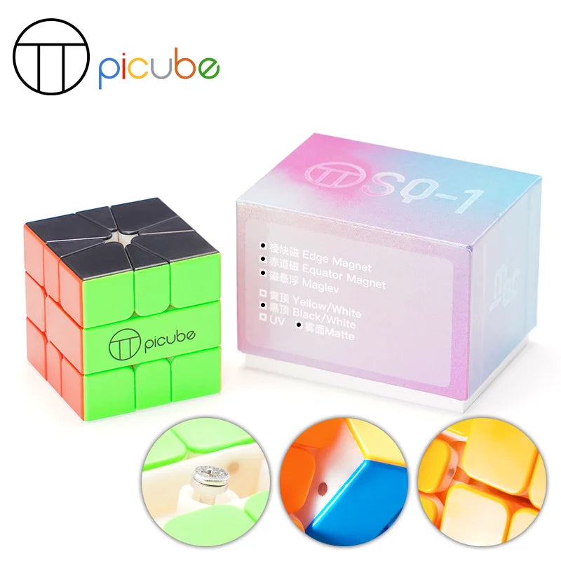 [Picube customized]YJ MGC SQ1 3x3x3 YongJun Square-1 Magnetic Cube Square1 Puzzle Cubes Square One Educational Toys for children