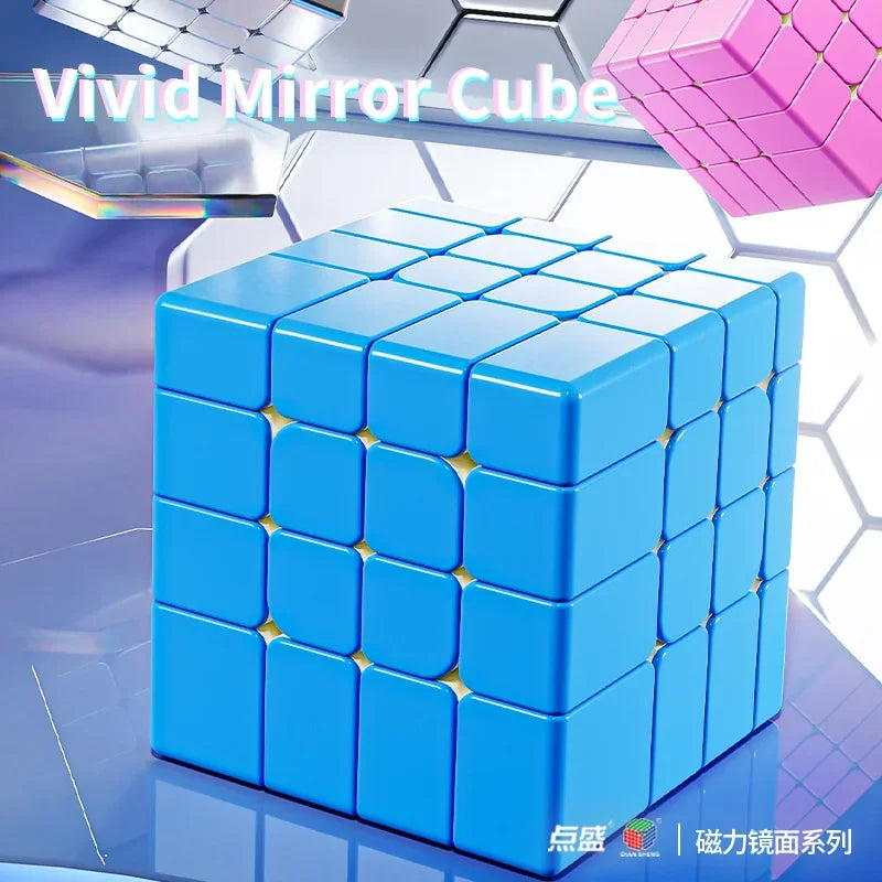 Diansheng 4x4 Mirror Ball Core Cube Magnetic Magic Speed Cube Fidget Toys DianSheng Mirror 4x4 Cubo Magico Puzzle