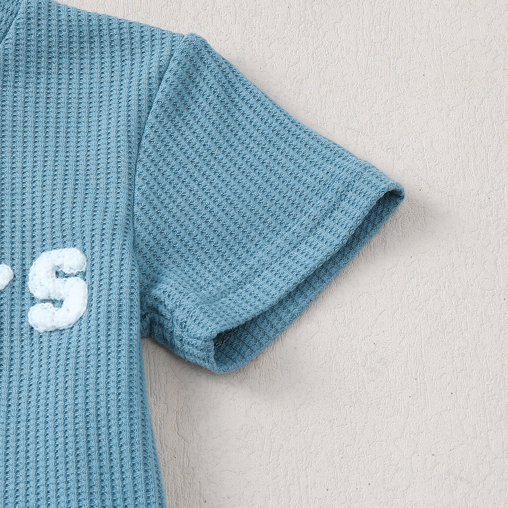 Kids Loungewear Set Boys Short-sleeve Top And Shorts Two-piece Set
